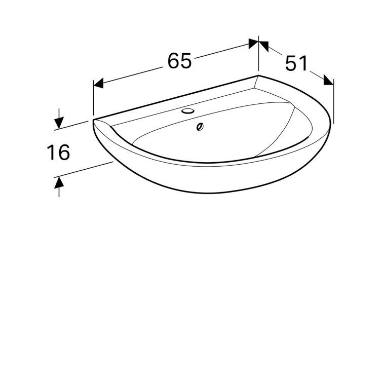 Раковина Geberit Renova Nr.1, 223065000