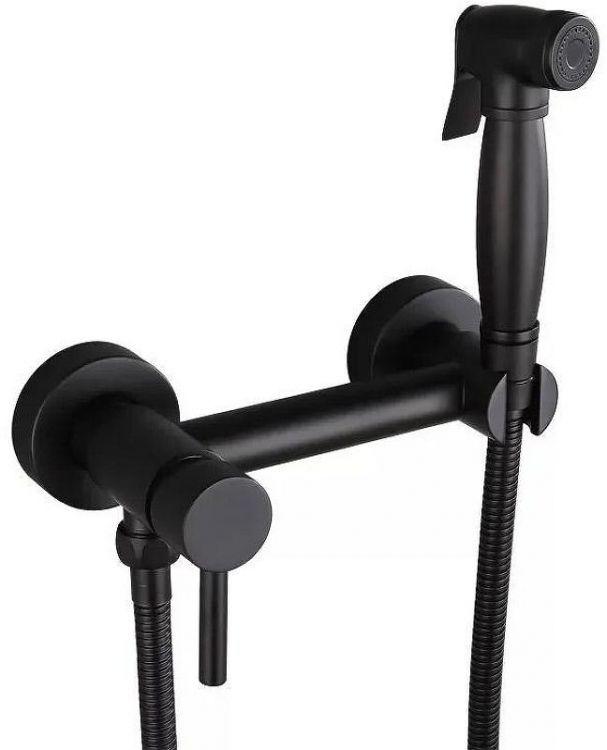 Гигиенический душ со смесителем Grocenberg GB103NBL Черный матовый