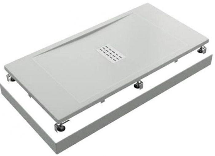 Душевой поддон из искусственного камня Good Door Flow 100x90 ЛП00113 Белый