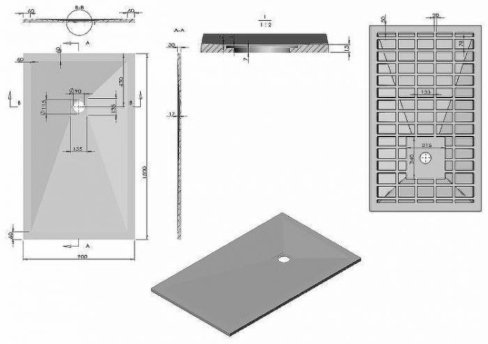 Душевой поддон из искусственного камня Vincea 150x90 VST-4SR9015W+Vsph-D132 Белый матовый