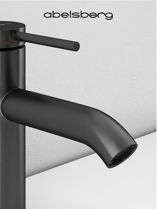 Смеситель для раковины Abelsberg Fluida ERF22001GM цвет Космическая сталь