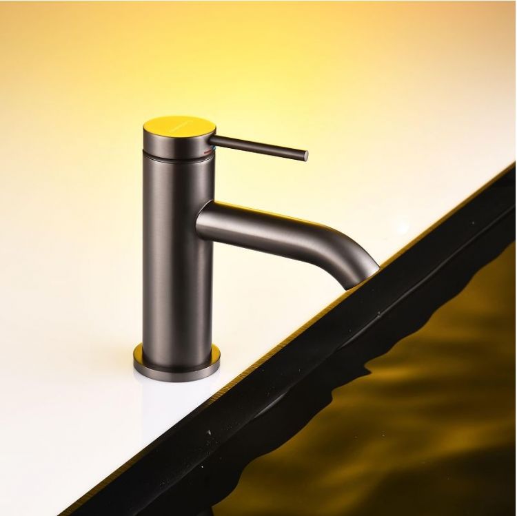 Смеситель для раковины Abelsberg Fluida ERF22001GM цвет Космическая сталь Смеситель для раковины Abelsberg Fluida ERF22001GM цвет Космическая сталь