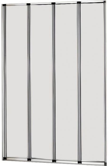 Шторка на ванну WeltWasser WW100 ZA4 80 10000002758 профиль Хром стекло прозрачное