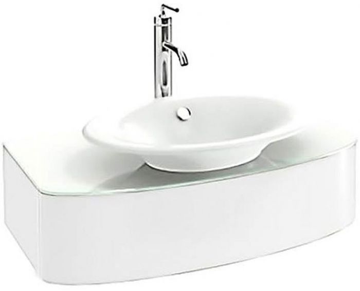 Тумба под раковину Jacob Delafon Presquile 83 EB1106-G1C подвесная Белая глянцевая