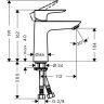 Hansgrohe Talis E, Смеситель для раковины, с донным клапаном, Цвет: хром