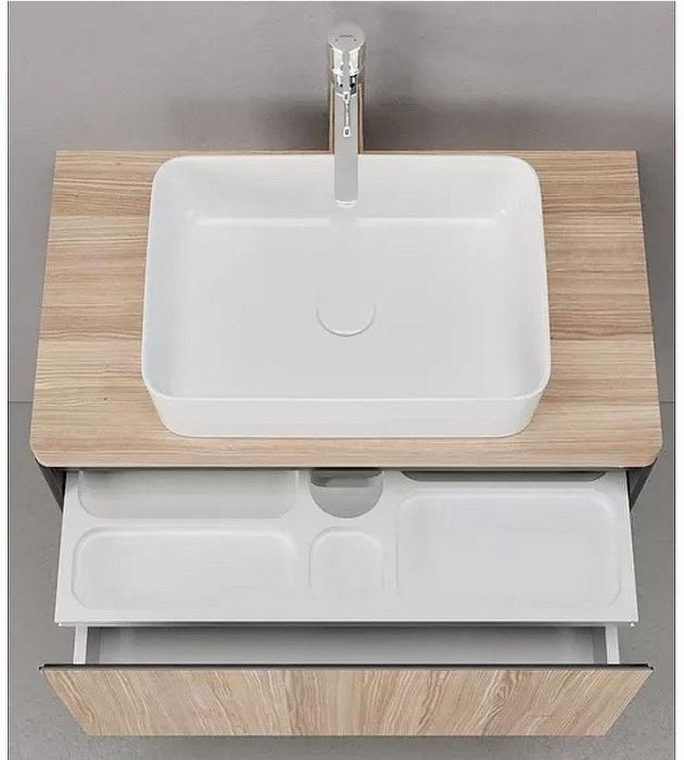 Тумба под раковину Velvex Klaufs 90.2Y tpKLA.90.2Y-617.217 подвесная Черная Шатанэ