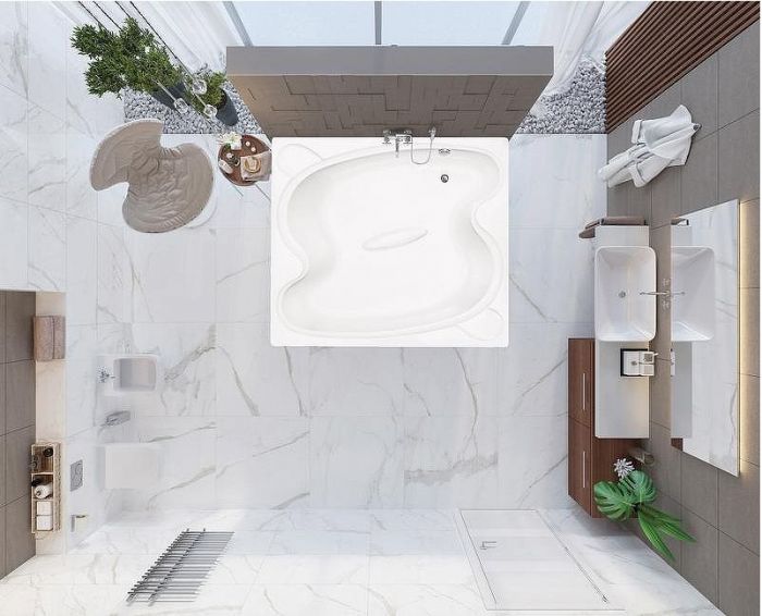 Акриловая ванна Vagnerplast Helios 194x170 без гидромассажа