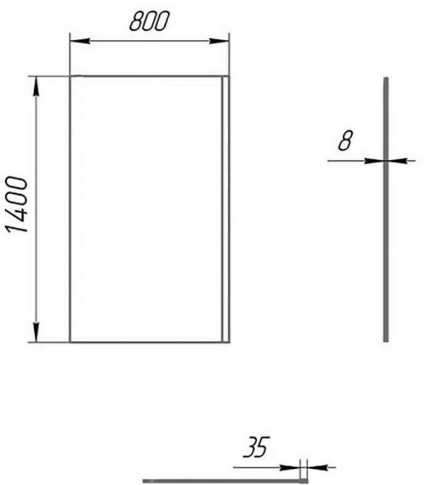 Шторка на ванну Paini 80x140 Paini-ScreenWT80G профиль Черный матовый стекло прозрачное