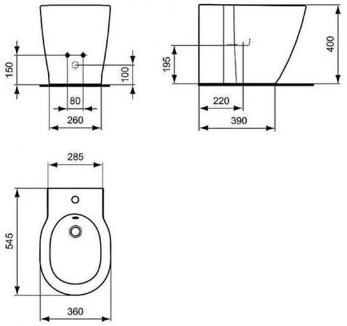 Биде Ideal Standard Connect E799501 Euro White