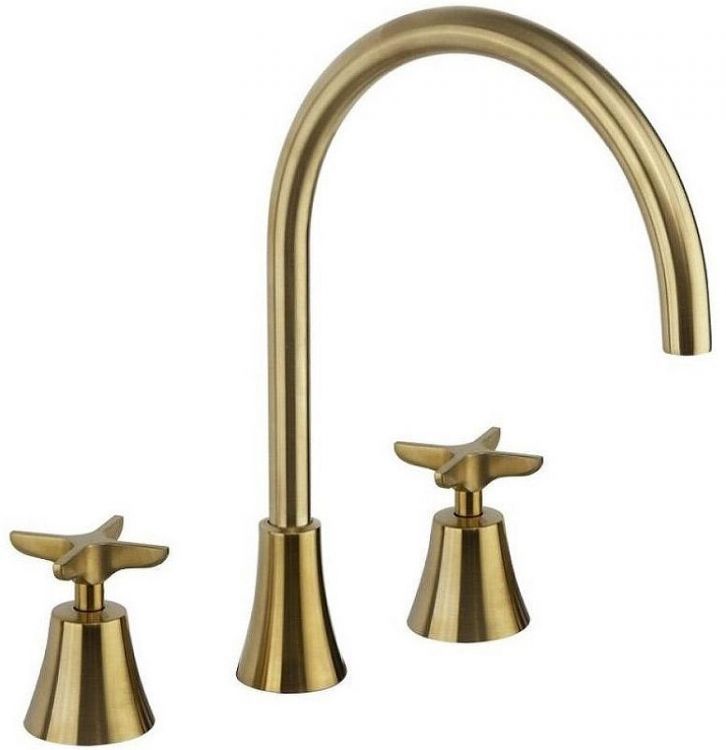 Смеситель для раковины Ramonsoler Adagio 914201OC Золото брашированное