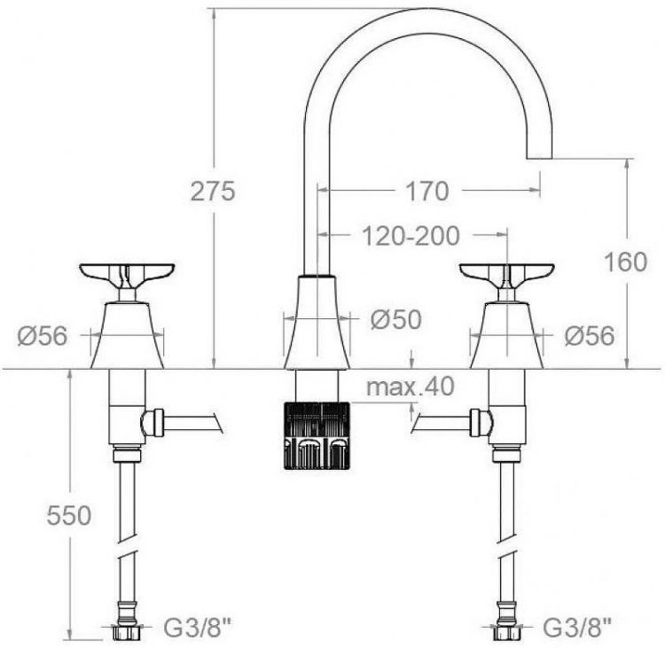 Смеситель для раковины Ramonsoler Adagio 914201OC Золото брашированное
