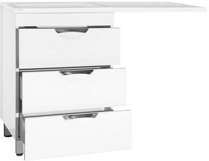 Тумба под раковину Style Line Жасмин 120 с 3 ящиками Белая