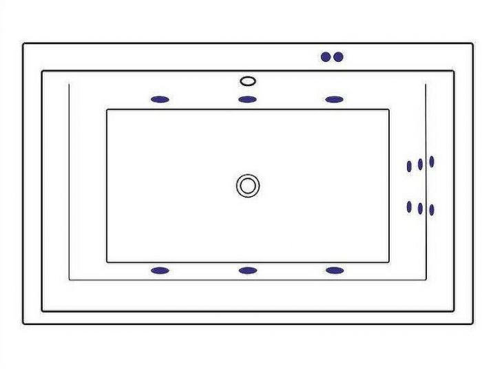 Акриловая ванна Excellent Crown Lux 190x120 WAEX.CRO19.LINE.GL с гидромассажем