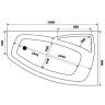Акриловая ванна Creto Madison 150х90 R 22-1112 без гидромассажа