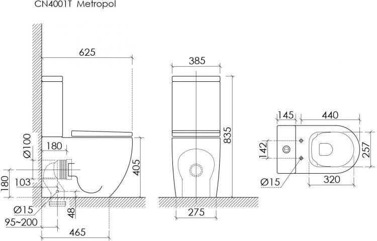 Унитаз CERAMICANOVA Metropol напольный пристенный смыв Торнадо черный матовый Унитаз CERAMICANOVA Metropol напольный пристенный смыв Торнадо черный матовый