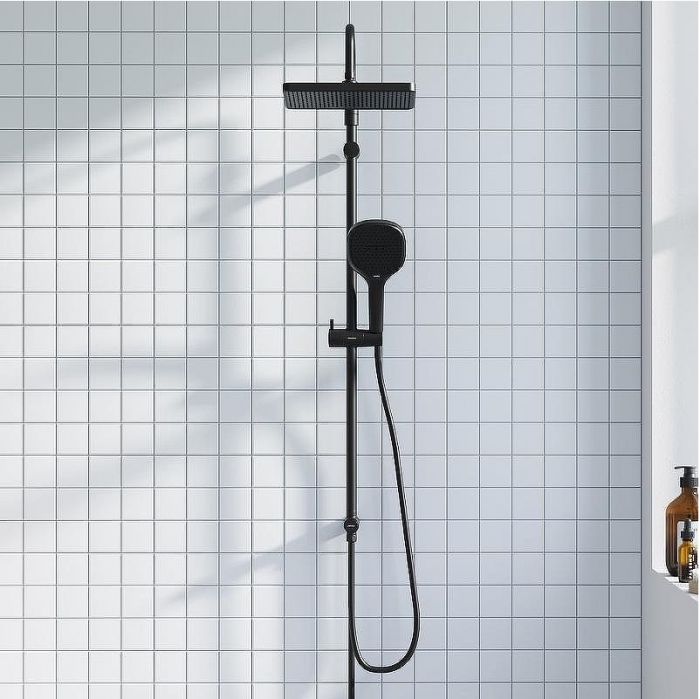 Душевая система Damixa Merkur 940000300 Черная матовая