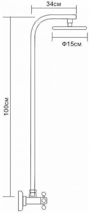 Душевая система D-Lin D10A08-1 Хром