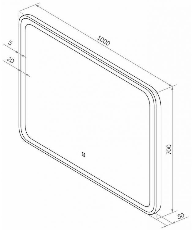 Зеркало Misty Капелла 100 КАП-02-100_70-14 с подсветкой с сенсорным выключателем