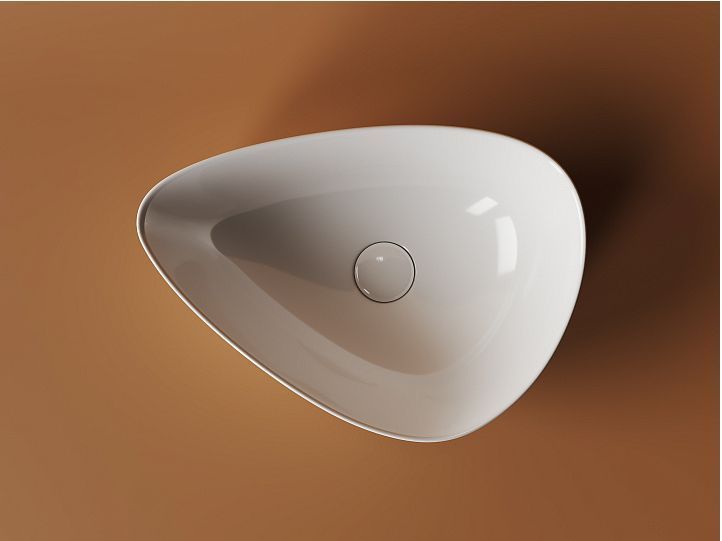 Умывальник чаша CERAMICANOVA Element накладная ассиметричной формы CN5026