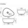 Умывальник чаша CERAMICANOVA Element накладная ассиметричной формы CN5026