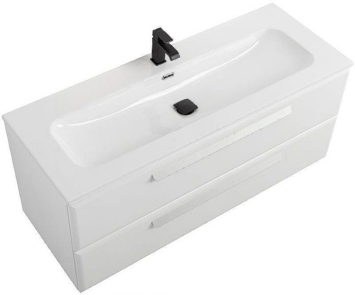 Тумба под раковину Cezares Eco-Cer-N 120 ECO-CER-N-1200-2C-SO-BO подвесная Bianco Opaco без ручек
