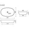 Умывальник CERAMICANOVA Element чаша накладная овальная 600x380x130 мм CN5039
