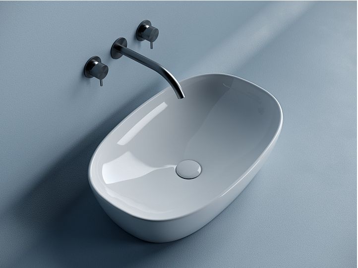 Умывальник CERAMICANOVA Element чаша накладная овальная 600x380x130 мм CN5039