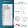 Чугунная ванна Delice Continental PLUS 170х75 DLR230635R с отверстиями под ручки без антискользящего покрытия