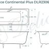 Чугунная ванна Delice Continental PLUS 170х75 DLR230635R с отверстиями под ручки без антискользящего покрытия
