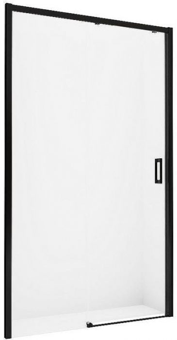 Душевая дверь New Trendy Prime Black 130 L D-0322A профиль Черный стекло прозрачное