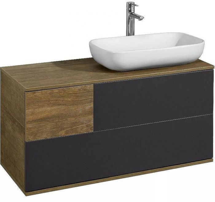 Тумба с раковиной Aquaton Терра 105 1A2469K2TEKA0 подвесная Дуб кантри Антрацит