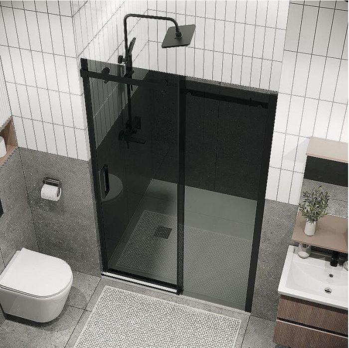 Душевая дверь Grossman Classic 130 100.K33.04.130.21.10 профиль Черный матовый стекло тонированное