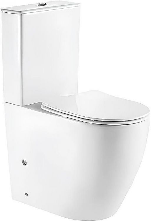 Унитаз компакт CeramaLux 1289A с бачком и сиденьем Микролифт