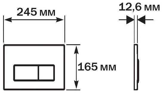 Клавиша смыва Aquatek PNS-0000008 цвет Хром матовый