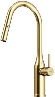 Смеситель для кухни Sancos Grand с вытяжным изливом, цвет брашированное золото, SC4002BG Смеситель для кухни Sancos Grand с вытяжным изливом, цвет брашированное золото, SC4002BG