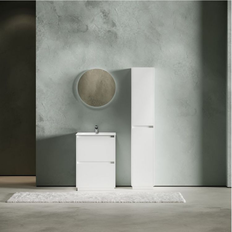 Тумба напольная под раковину SANCOS Libra Floor, белый глянец 590х450х840 мм, LB60FW