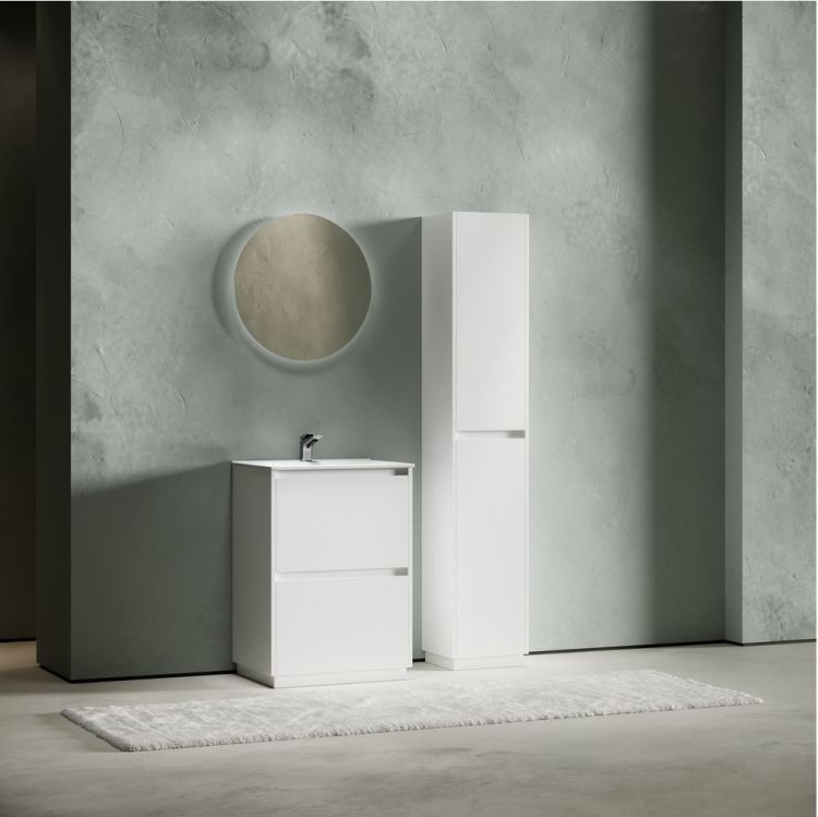 Тумба напольная под раковину SANCOS Libra Floor, белый глянец 590х450х840 мм, LB60FW