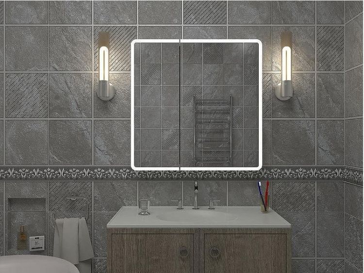 Зеркальный шкаф Континент Emotion LED 80 МВК030 с подсветкой Белый