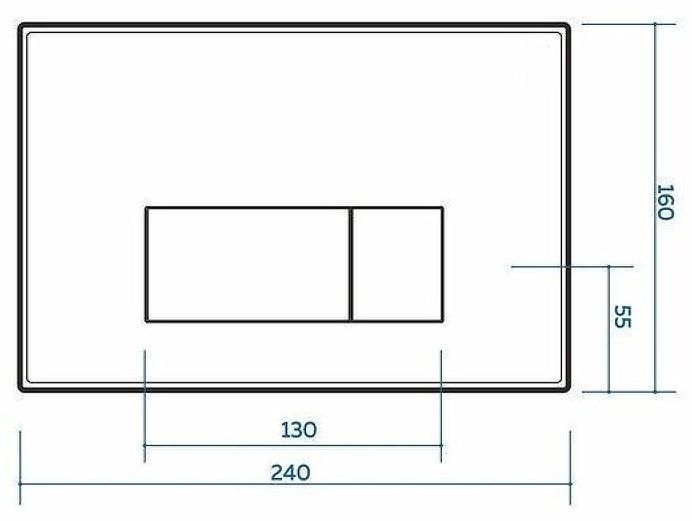 Клавиша смыва Corpa Nera Grossi CN70202CH цвет Хром глянцевый Клавиша смыва Corpa Nera Grossi CN70202CH цвет Хром глянцевый