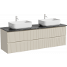 Тумба подвесная SANCOS Snob T Beige Soft 790х445х500, под столешницу 1600 с отверстием под смеситель, цвет Black Sky,SNT80CE