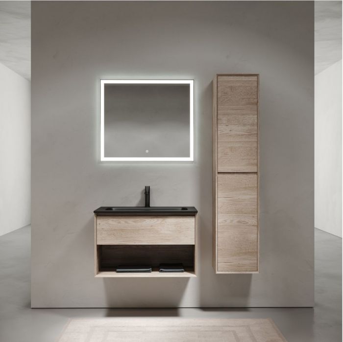 Тумба подвесная SANCOS под раковину Marmi 1.0, дуб галифакс натуральный 790х445х520, MR1.080EG