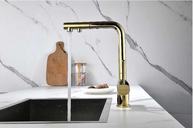 Смеситель для кухни Paulmark Serpentine Se213222-G Золото