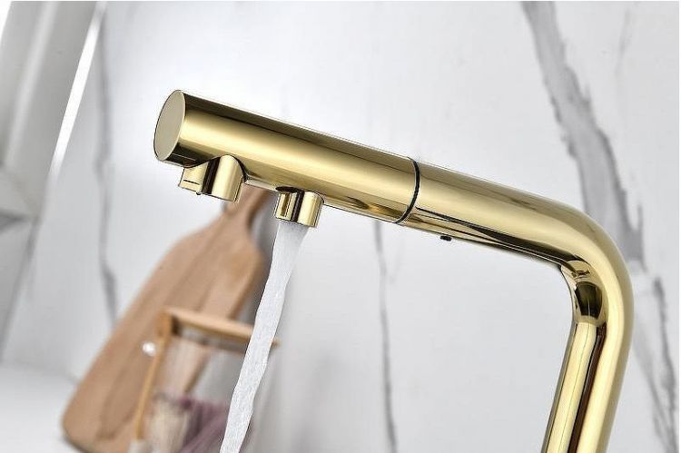 Смеситель для кухни Paulmark Serpentine Se213222-G Золото