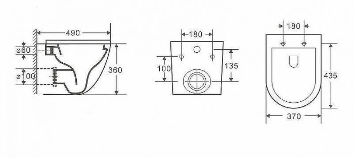 Комплект унитаза CeramaLux 2197 с инсталляцией Grohe Rapid SL 38772001 с сиденьем Микролифт и клавишей смыва Хром