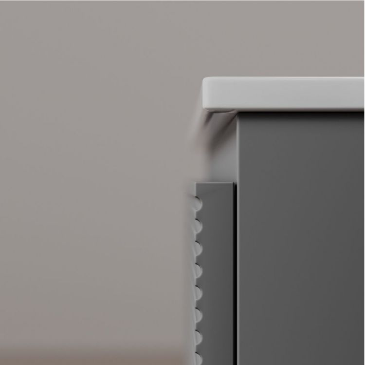 Тумба подвесная SANCOS под раковину левая Folk, Ergraut soft 995х445х500, FL100LES