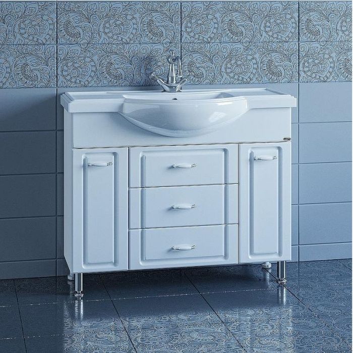 Тумба под раковину СанТа Монарх 105 700105 Белая