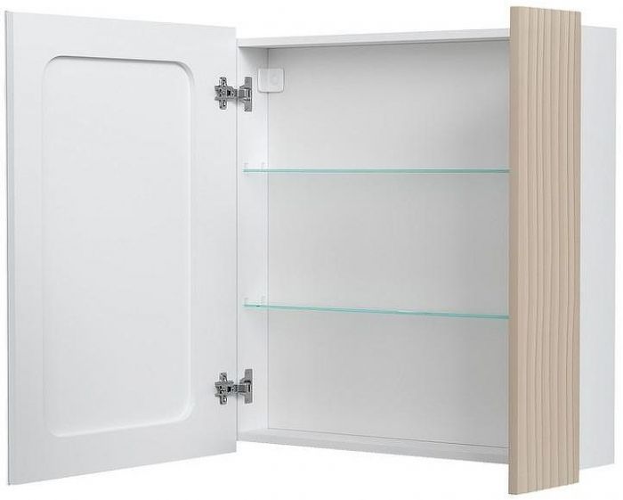 Зеркальный шкаф Volna Lotty 80 szLOTTY80-13 с подсветкой цвет Латте Белый