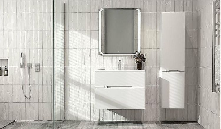 Шкаф пенал Jorno Modul 35 R Mоl.04.150/P/W подвесной Белый глянец