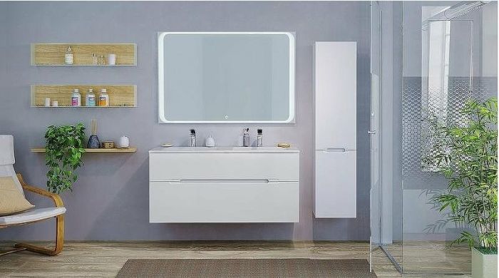 Шкаф пенал Jorno Modul 35 R Mоl.04.150/P/W подвесной Белый глянец