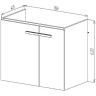 Тумба под раковину VIANT Мюнхен 80 VMUN80COBEL-T2STP подвесная Белая матовая
